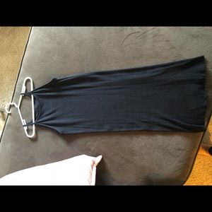 High neck form fitting ribbed dress